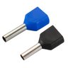 Kit 200pç Terminal Tubular Ilhós Duplos 1,5 / 2,5mm Elétrico - 1