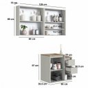 Ver imagem 6 de Conjunto Banheiro Suspenso Gabinete e Espelheira Bahamas 120cm Arenas Cj102