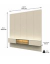 Ver imagem 6 de Conjunto Painel Home Modulo Suspenso TV 85 Polegadas Sheron Cor:Off-White