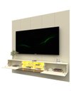 Ver imagem 3 de Conjunto Painel Home Modulo Suspenso TV 85 Polegadas Sheron Cor:Off-White