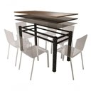 Ver imagem 1 de Base Retangular P/Mesa Jantar Vidro Madeira Texturizado