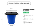 Ver imagem 3 de Lixeira Quadrada de Bancada Inox Preta Pia Cozinha 5L com Balde Plástico Embutir