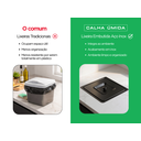 Ver imagem 2 de Lixeira Quadrada de Bancada Inox Preta Pia Cozinha 5L com Balde Plástico Embutir