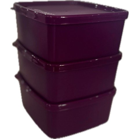 Tupperware Kit 3 Peças Jeitosinho Beterraba 400ml Kit 3 Peças Jeitosinho Beterraba 400ml