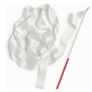 Fita de Ginastica Rítmica Apresentação Branco C/ Estilete