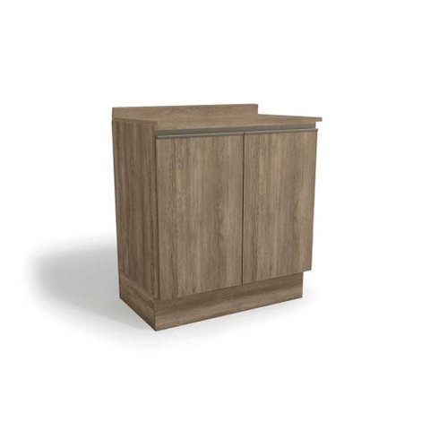 Balcão de Cozinha Modulado Maxxi G744 2 Portas C/tampo 80cm Nogal/nogal - Kappesberg