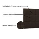 Ver imagem 3 de Painel de Cama 160cm Sonhare Suede Café - Lucadi Home