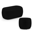 Ver mais imagens de Conjunto 02 Puffs Decorativos Orgânicos Molly Couríssimo Preto - Abmaza