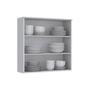 Ver imagem 4 de Armário Aéreo p/ Cozinha Americana c/ 2 Portas 80cm Cinza - Henn