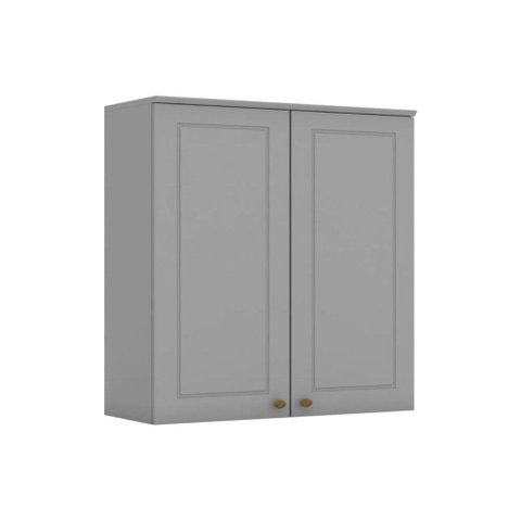 Armário Aéreo p/ Cozinha Americana c/ 2 Portas 80cm Cinza - Henn