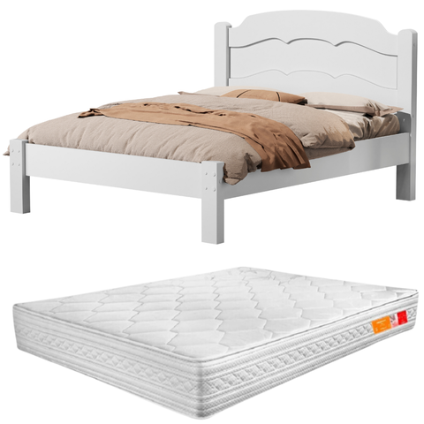 Cama Casal Laís Padrão 100% Mdf Colchão Casal 138x188 D33:branco