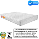 Ver imagem 7 de Cama Casal Laís Padrão 100% Mdf Colchão Casal 138x188 D33:branco