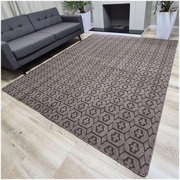Tapete Carpete Sala Quarto Elegante Geométrico 1,00 X 1,50 Titulo Cor Marrom - 3