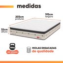Ver imagem 3 de Colchão King Molas Ensacadas D28 Pillow Top 193x203x32cm Branco Herval