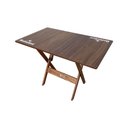 Ver imagem 3 de Kit 2 Conjuntos Mesa Dobrável Madeira 110x70 com 4 Cadeiras Personalizada Hei Imbuia - Tarimatã