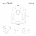 Ver imagem 3 de Assento Sanitário em MDF Studio Branco para bacia Deca