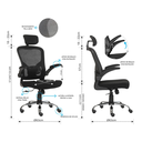 Ver imagem 6 de Cadeira de Escritório Ergonômica Giratória Syberflex com Malha Mesh Respirável