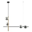 Ver imagem 1 de Pendente Bambu Preto e Bronze Globo Fumê 92cm 4G9 HL019 Bella