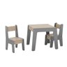 Conjunto de Mesa com 2 Cadeiras Goiania Cinza - 4