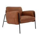 Ver imagem 6 de Kit Poltrona Cadeira Decorativa + Puf Serrana Zahav Estofado:Courino Sintético Marrom