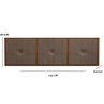 Painel Cabeceira Box King 1,95 Detalhe Madeira Suede Marrom - Comprar Moveis em Casa - 2