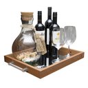Ver imagem 2 de BANDEJA CAFÉ DA MANHÃ DECORAÇÃO COM ALÇA MADEIRA AVELÃ 32 X 42 MADEIRA /ESPELHO LUXO