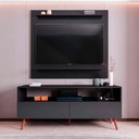 Ver imagem 2 de Conjunto Rack Bancada e Painel Adawi/linden Mdp/bp para Tvs até 50 Preto G96 - Gran Belo