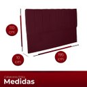 Ver imagem 4 de Cabeceira Casal King Estofada para Cama Box Dália Suede Bordo