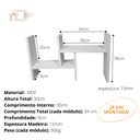 Ver imagem 3 de Nicho Organizador Ajustável Mesa Quarto Escritório Mdf