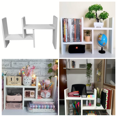 Nicho Organizador Ajustável Mesa Quarto Escritório Mdf