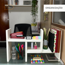 Ver imagem 6 de Nicho Organizador Ajustável Mesa Quarto Escritório Mdf