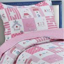 Ver imagem 2 de Colcha Patchwork Teen - Solteiro - Dupla Face - C/ Porta Travesseiro - Coelhinho Rosa - Rozac