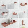 Kit Acessórios para Banheiro Rose 6 Peças C/ Suporte Celular - 1