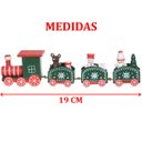 Ver imagem 4 de Decoração Locomotiva Trem Verde Enfeite Natal Madeira 19cm