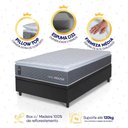 Ver imagem 3 de Conjunto Box Baú Preto Argel Cinza Espuma D33 Solteiro 88x188x74 - King House