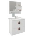 Ver imagem 1 de Gabinete de Banheiro com Cuba e Espelheira Lirio 60cm Branco - Mgm