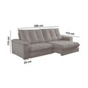 Ver imagem 6 de Sofá Dublin 02 Módulos de 100cm Br25cm Meu Sofá Online B026 Veludo Prata