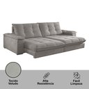 Ver imagem 7 de Sofá Dublin 02 Módulos de 100cm Br25cm Meu Sofá Online B026 Veludo Prata