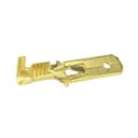 Ver imagem 2 de Kit 25 Terminal Automotivo Dourado 6,3mm Macho