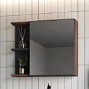 Ver imagem 4 de Conjunto Gabinete Banheiro Espelheira 100% MDF Cuba Mármore:Chumbo/Madeirado