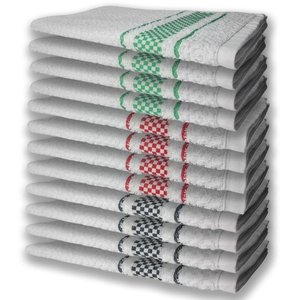 12 Panos de Prato Atoalhado Felpudo Premium Pr+vm+vd