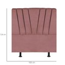 Ver imagem 3 de Cabeceira Solteiro Cama Box Estofada 100 Cm Lile Veludo:rosé