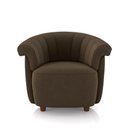 Ver imagem 2 de Poltrona Decorativa Latvia 86cm Pés de Madeira Veludo Marrom G45 - Gran Belo