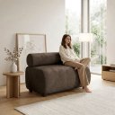 Ver imagem 3 de Sofá Namoradeira e KIT2 Poltronas Decorativa para Sala Nara Suede D03 - D'Rossi