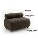 Ver imagem 4 de Sofá Namoradeira e KIT2 Poltronas Decorativa para Sala Nara Suede D03 - D'Rossi