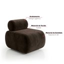 Ver imagem 5 de Sofá Namoradeira e KIT2 Poltronas Decorativa para Sala Nara Suede D03 - D'Rossi