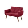 Poltrona Namoradeira 2 Lugares Anabelle Unidecor Bordô - 1