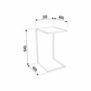 Ver imagem 3 de Mesa Lateral Estilo Industrial 35x40cm 27820 Steel Quadra Artesano - Hanover/preto