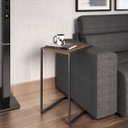Ver imagem 2 de Mesa Lateral Estilo Industrial 35x40cm 27820 Steel Quadra Artesano - Hanover/preto