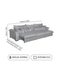 Ver imagem 2 de Sofá Magnifico 5 Lugares 2,60cm - de Casa Décor e Estofados.